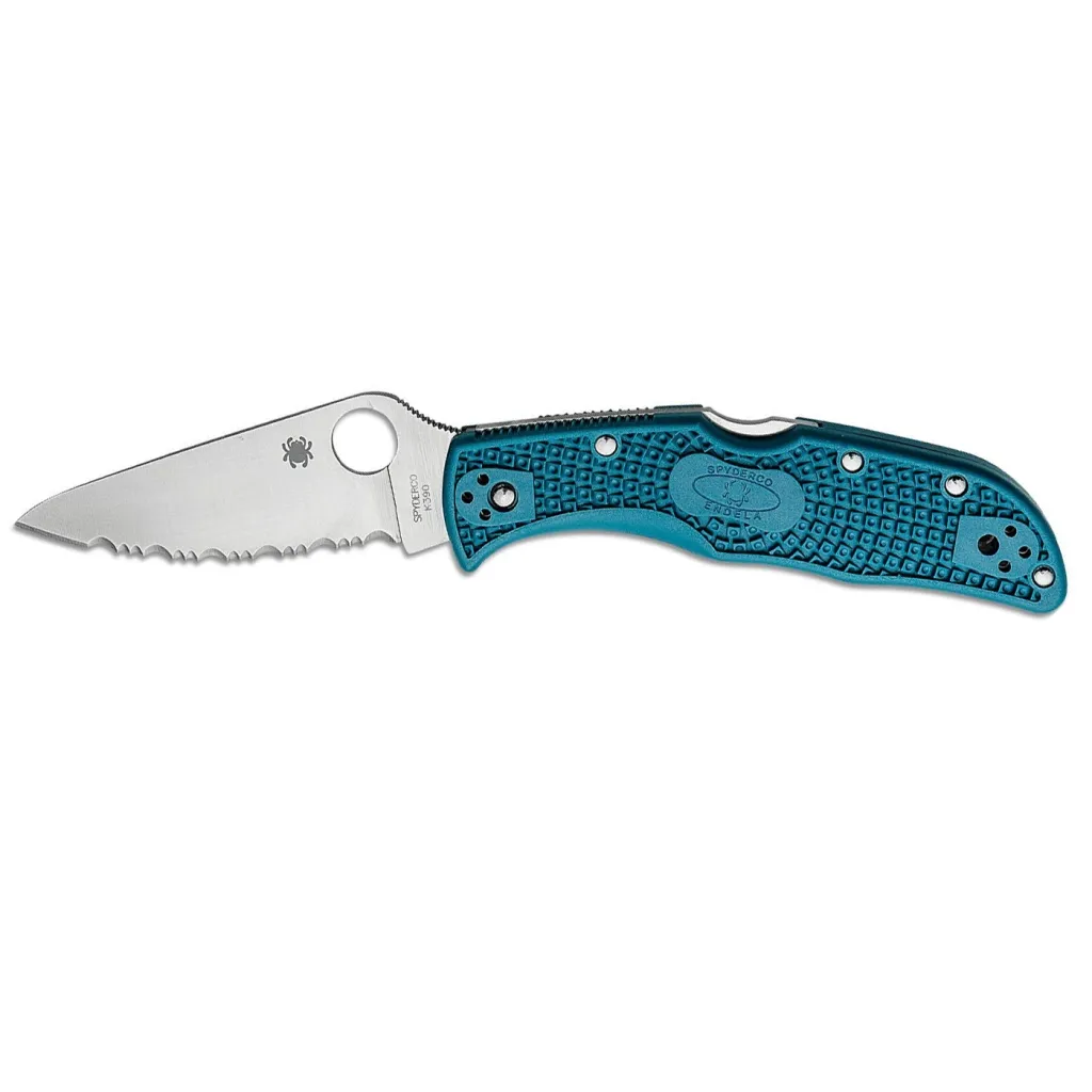  Spyderco Endela K390 Serrated Blue (C243FSK390)