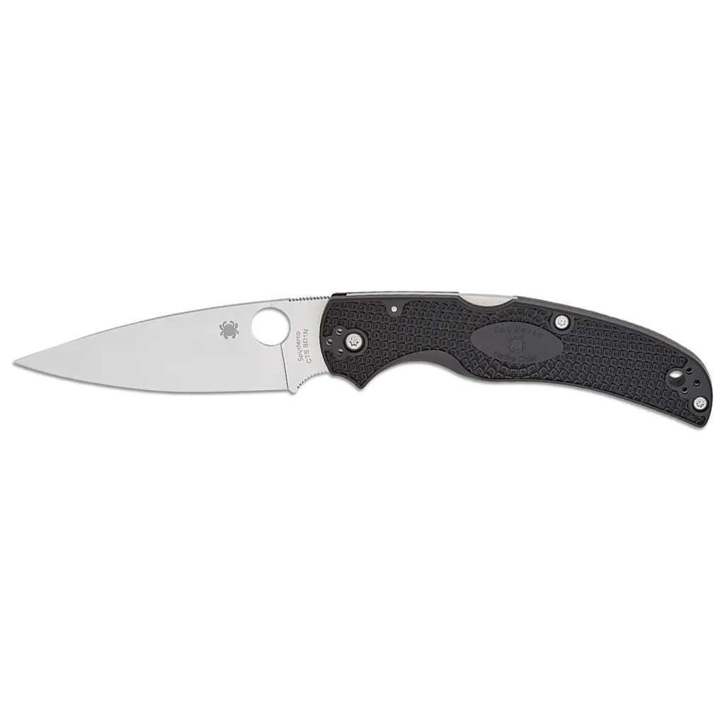  Spyderco Native Chief Satin BD1N Black FRN (C244PBK)