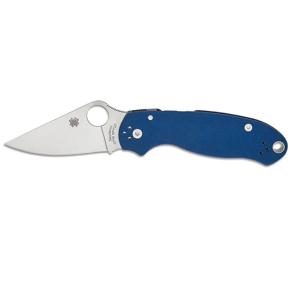  Spyderco Para 3 Satin SPY27 Cobalt Blue G10 (C223GPCBL)