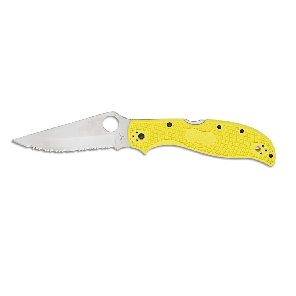  Spyderco Stretch 2 XL H-2 Serrated Yellow FRN (C258SYL)