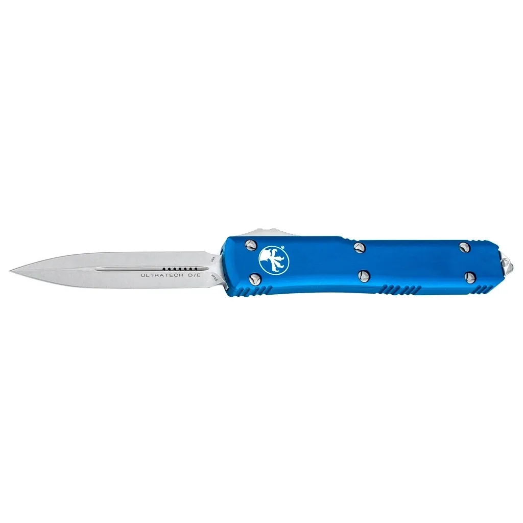  Microtech Ultratech Double Edge Stonewash Blue (122-10BL)