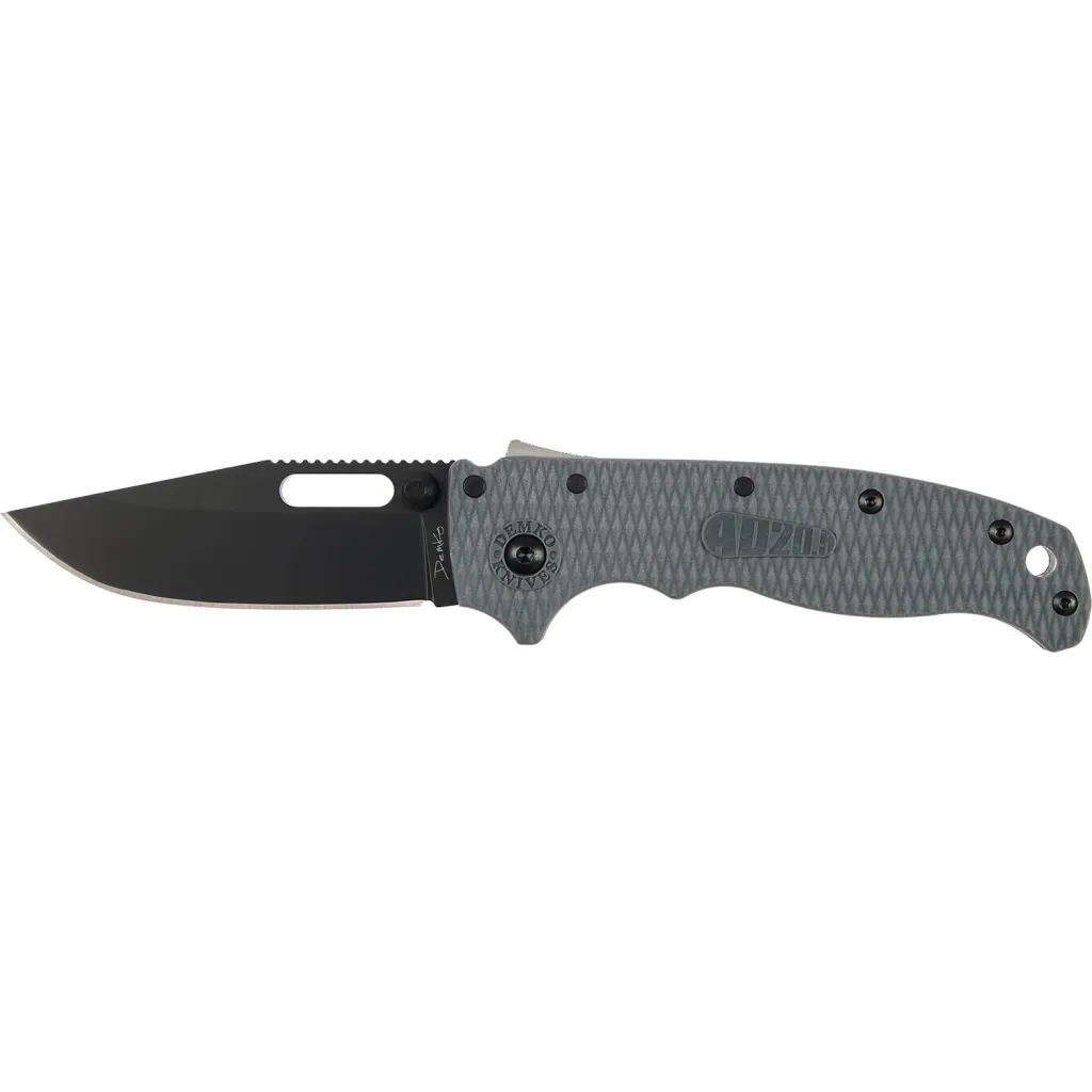  Demko AD20.5 Clip Point D2 Grey Grivory (205-D2-CP-DLC)