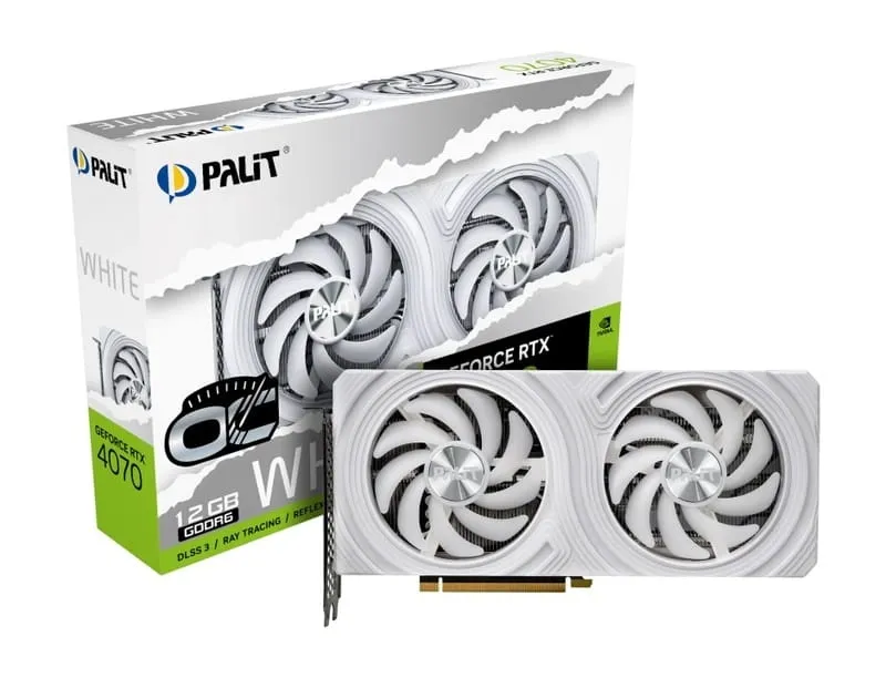 Відеокарта Palit GF RTX 4070 12GB GDDR6 White OC (NE64070S19K9-1048L)