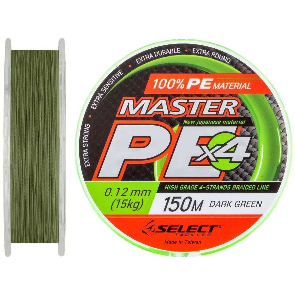 Леска, шнур Select Master PE 150m 0.12мм 15кг (1870.01.73)