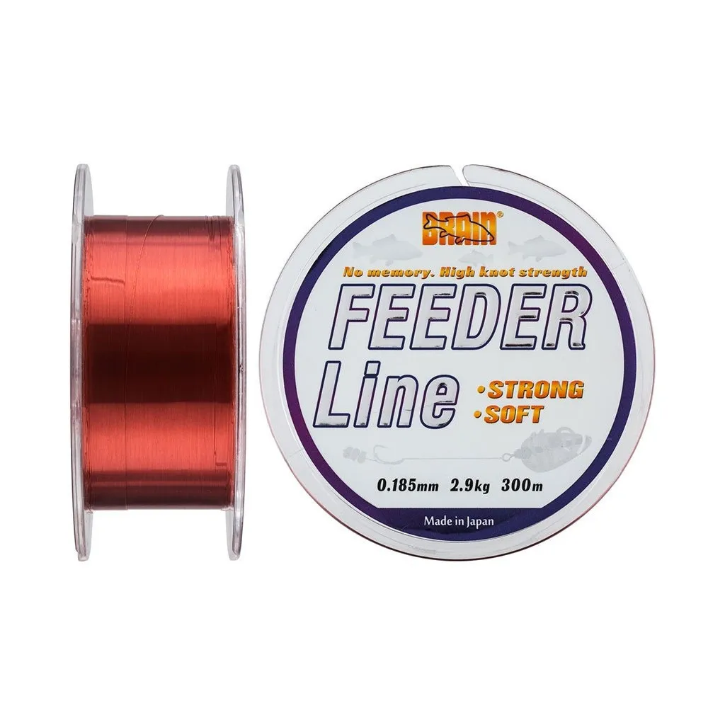 Леска, шнур Brain fishing Feeder 300 m 0,185 mm #1.2, 2.9 kg, 6.4 lb, ц.: copper (1858.70.01)