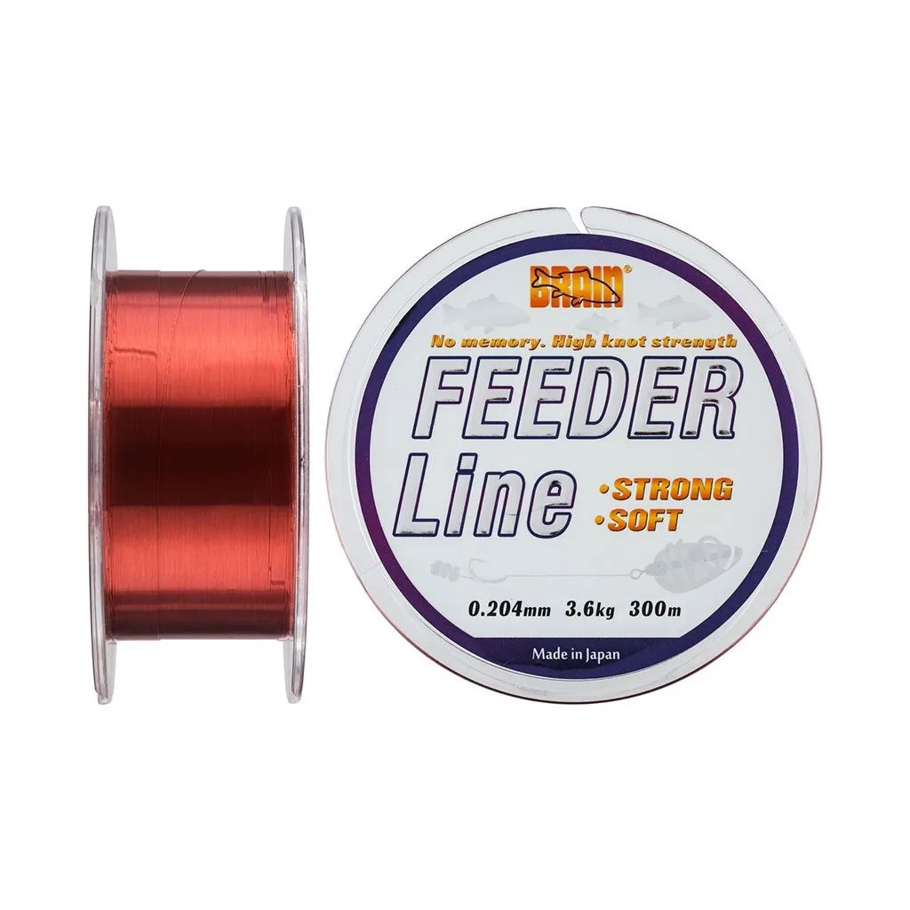 Леска, шнур Brain fishing Feeder 300 m 0,204 mm #1.5, 3.6 kg, 7.9 lb, ц.: copper (1858.70.02)