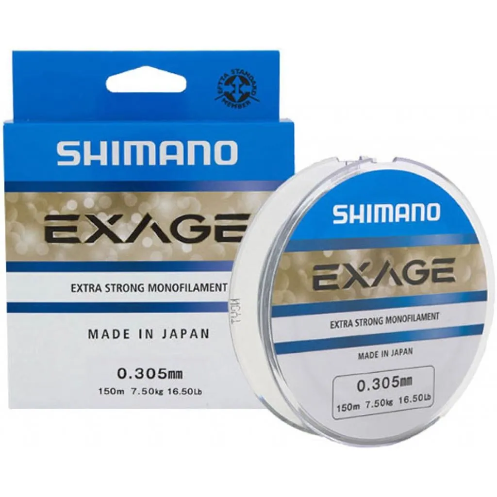 Волосінь, шнур Shimano Exage 150m 0.225mm 4.4kg (2266.75.38)