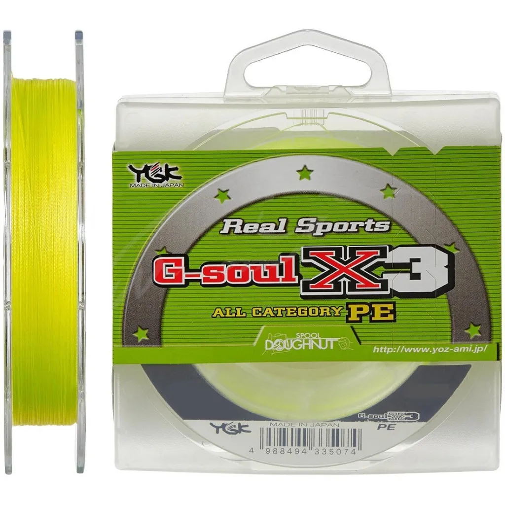 Леска, шнур YGK G-Soul X3 150m Yellow 0.3/0.094mm 4.5lb (5545.00.28)