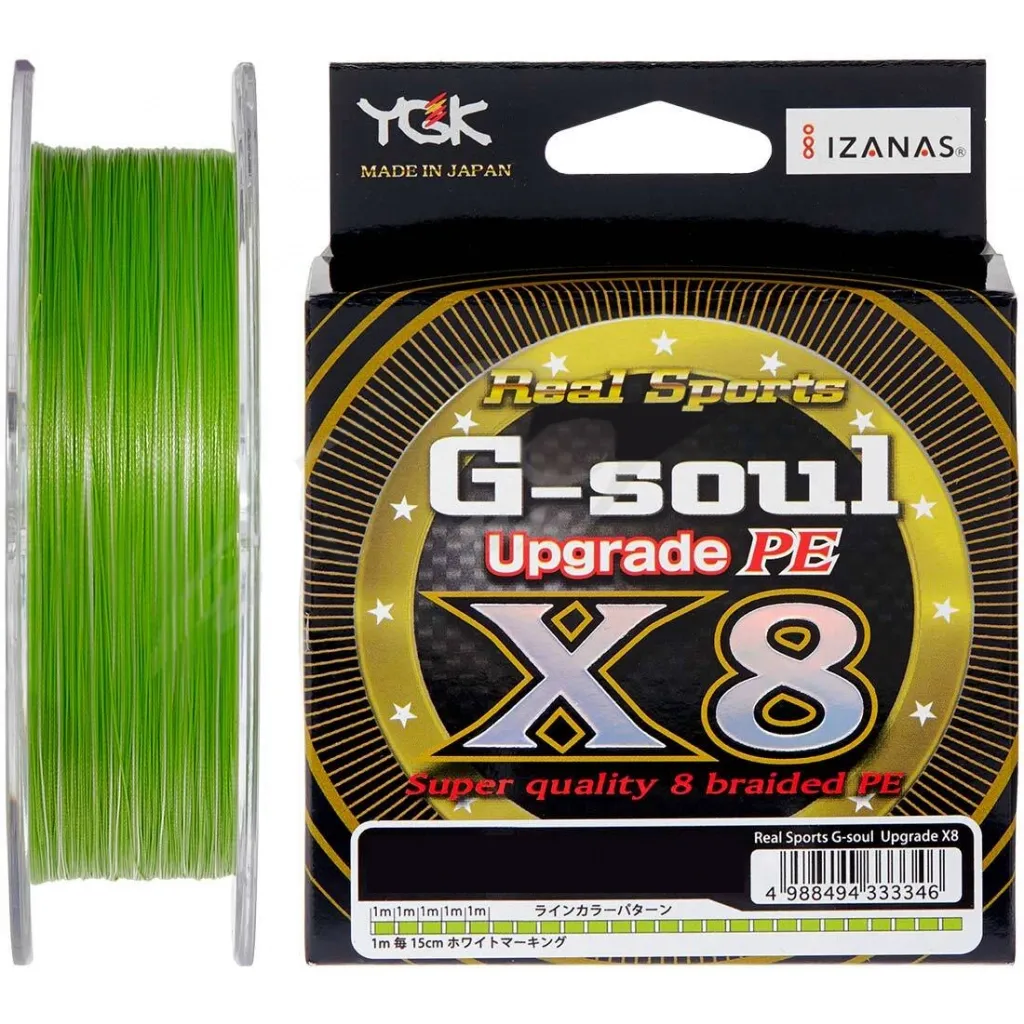 Волосінь, шнур YGK G-Soul X8 Upgrade 150m Light Green 1.2/0.185mm 25lb (5545.00.42)