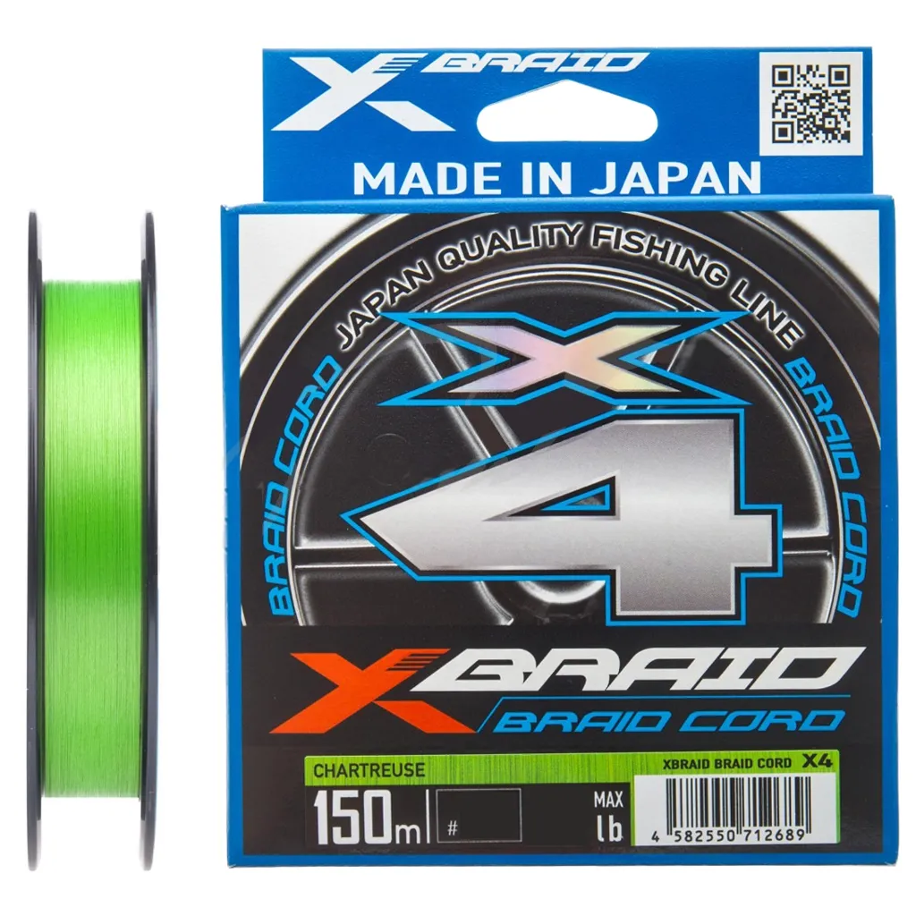 Волосінь, шнур YGK X-Braid Braid Cord X4 150m 2.0/0.235mm 30lb/13.5kg (5545.03.16)