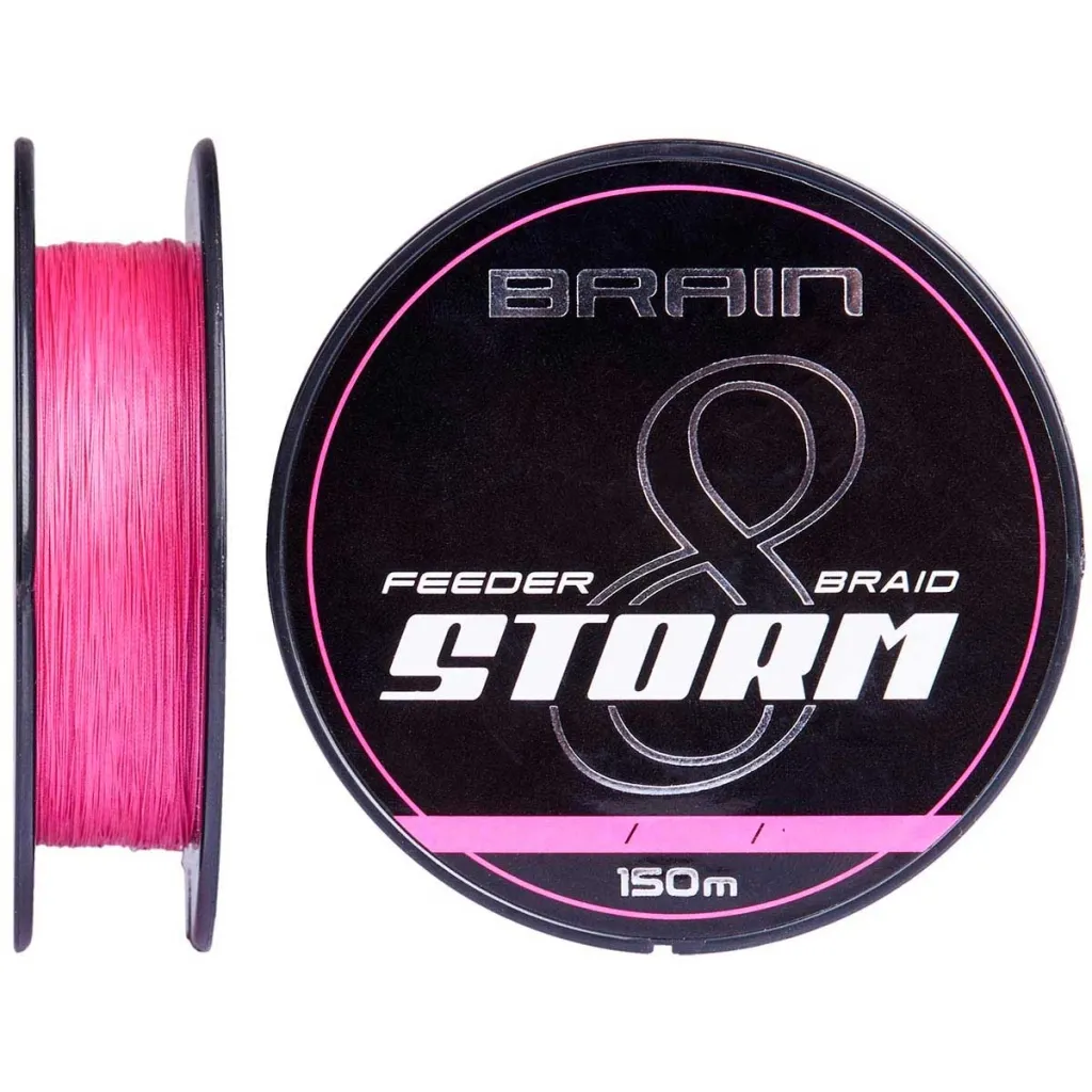 Леска, шнур Brain fishing Storm 8X 150m 0.06mm 8lb/3.8kg Pink (1858.51.86)