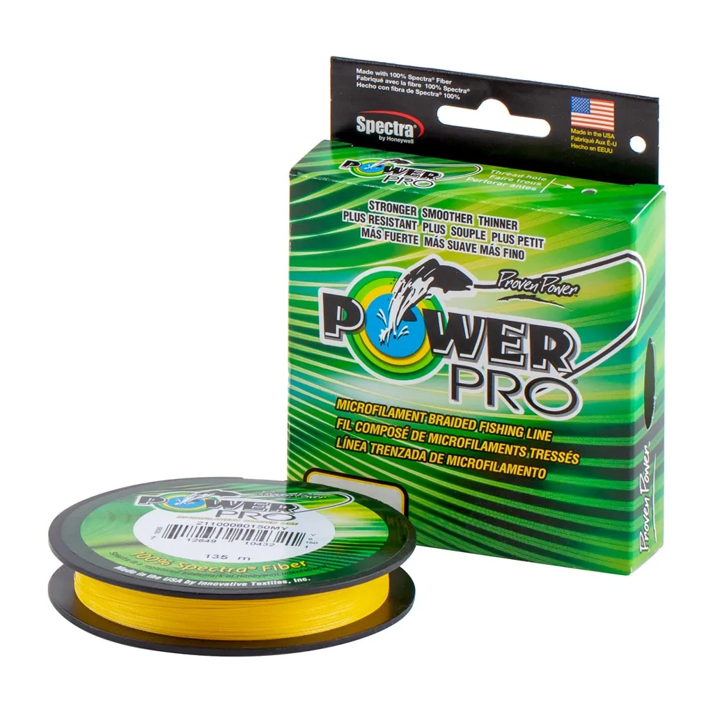 Леска, шнур Power Pro Hi-Vis Yellow 135m 0.06mm 6.5lb/3.0kg (2266.78.50)