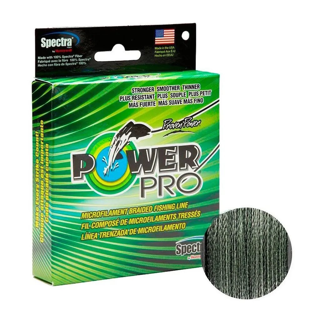 Леска, шнур Power Pro Moss Green 275m 0.19mm 28.6lb/13.0kg (2266.74.63)