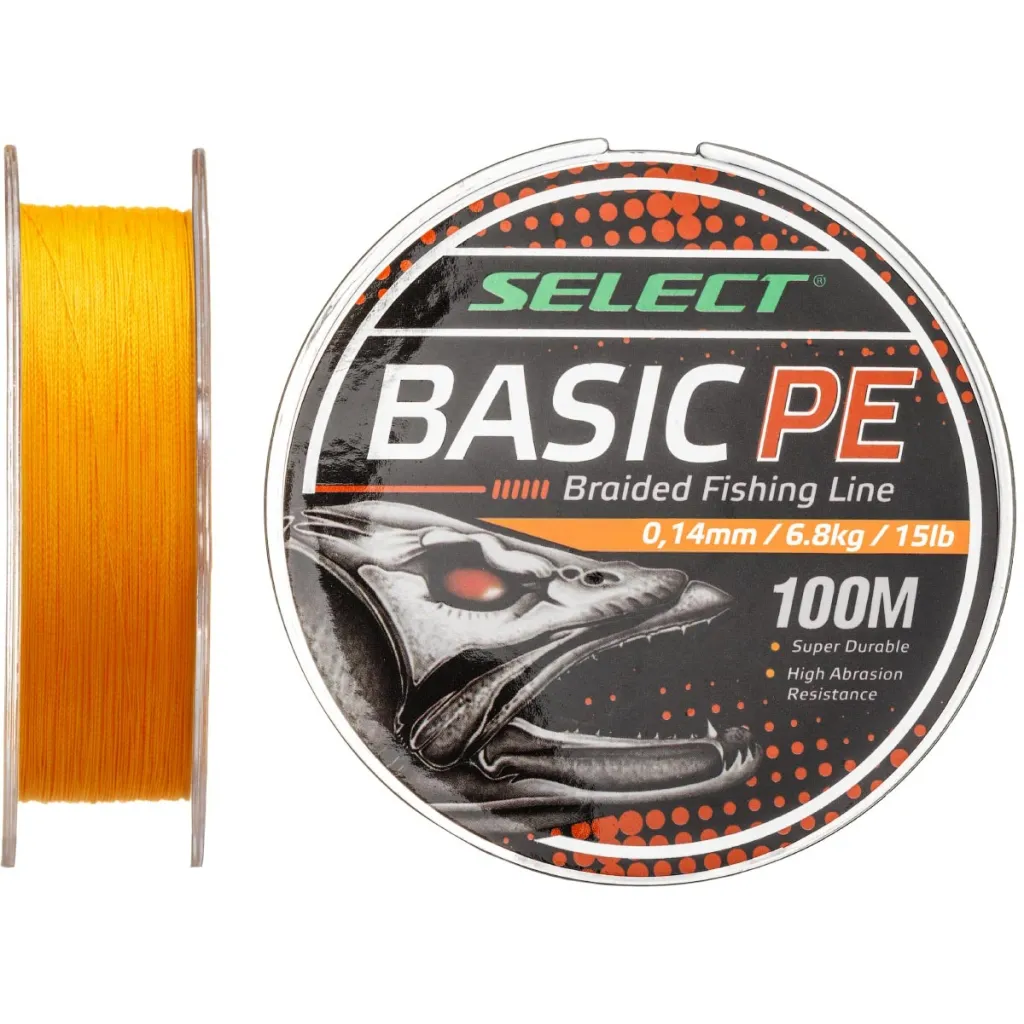 Леска, шнур Select Basic PE 100m Оранжевый 0.08mm 8lb/4kg (1870.27.52)