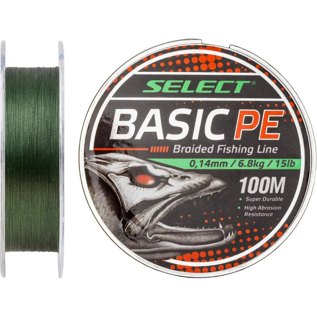 Леска, шнур Select Basic PE 100m Dark Green 0.06mm 6lb/3kg (1870.27.58)