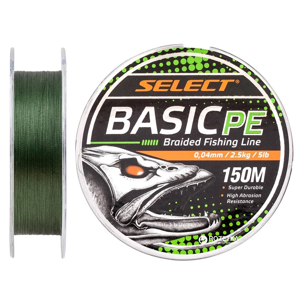 Леска, шнур Select Basic PE 150m Dark Green 0.04mm 5lb/2.5kg (1870.18.18)