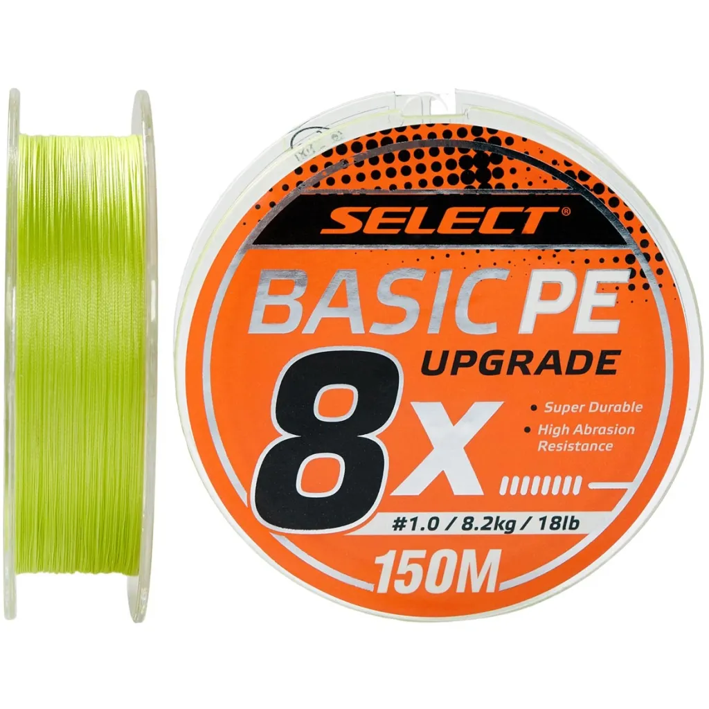 Леска, шнур Select Basic PE 8x 150m Light Green 1.5/0.18mm 22lb/10kg (1870.31.41)