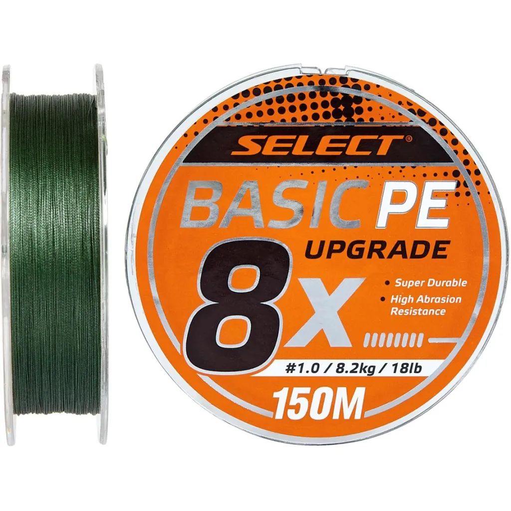 Волосінь, шнур Select Basic PE 8x 150m Dark Green 0.6/0.10mm 12lb/5.5kg (1870.31.32)