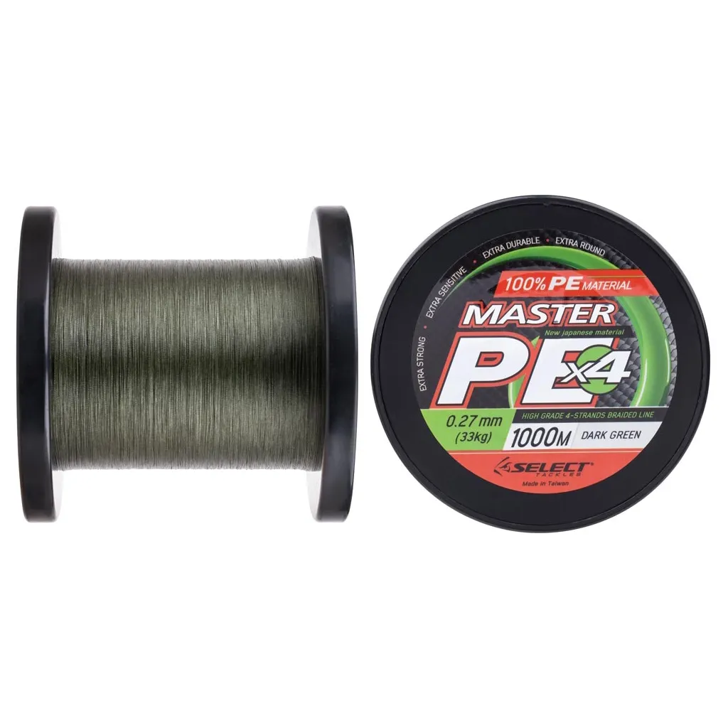 Леска, шнур Select Master PE 1000m Dark Green 0.27mm 33kg (1870.15.93)