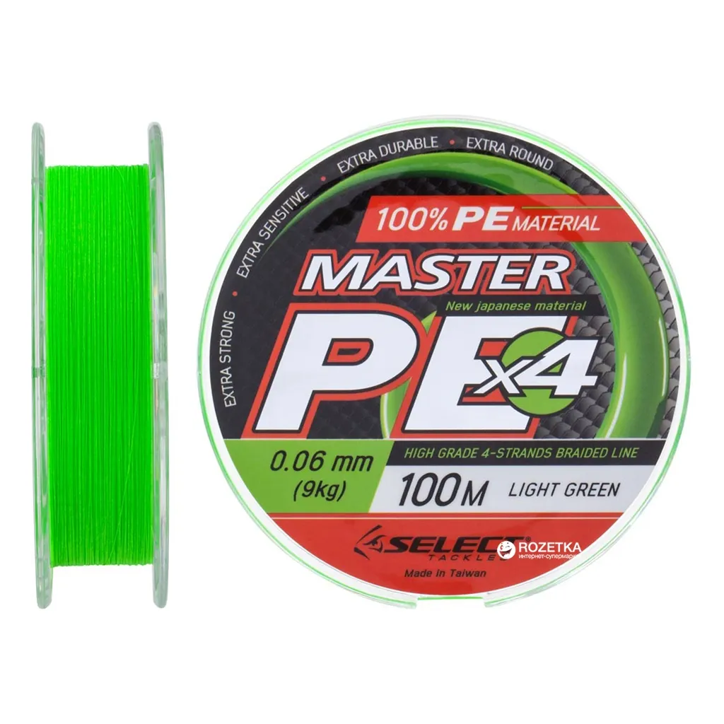 Леска, шнур Select Master PE 100m Light Green 0.06mm 9kg (1870.17.00)