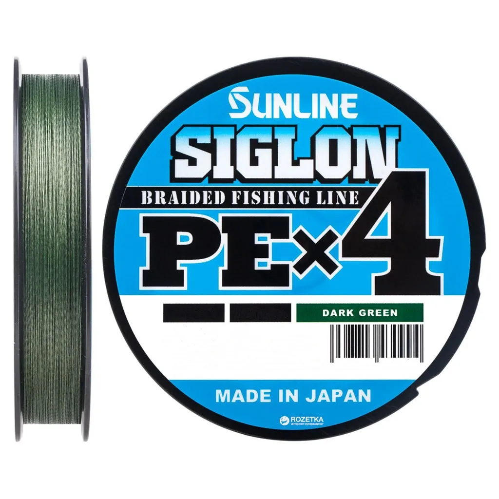 Леска, шнур Sunline Siglon PE н4 150m 1.2/0.187mm 20lb/9.2kg Dark Green (1658.09.20)