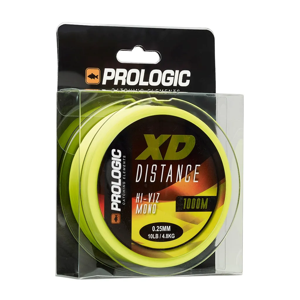 Волосінь, шнур Prologic XD Distance Mono 1000m 0.28mm 5.60kg 12Lb Hi-Viz Yellow (1846.19.14)