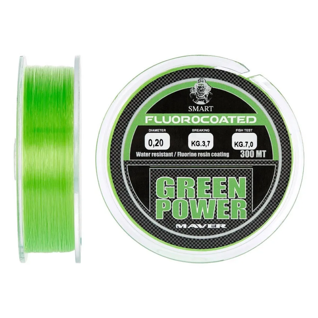 Волосінь, шнур Smart Green Power Fluorine 300m 0.20mm 3.7kg (1300.30.71)