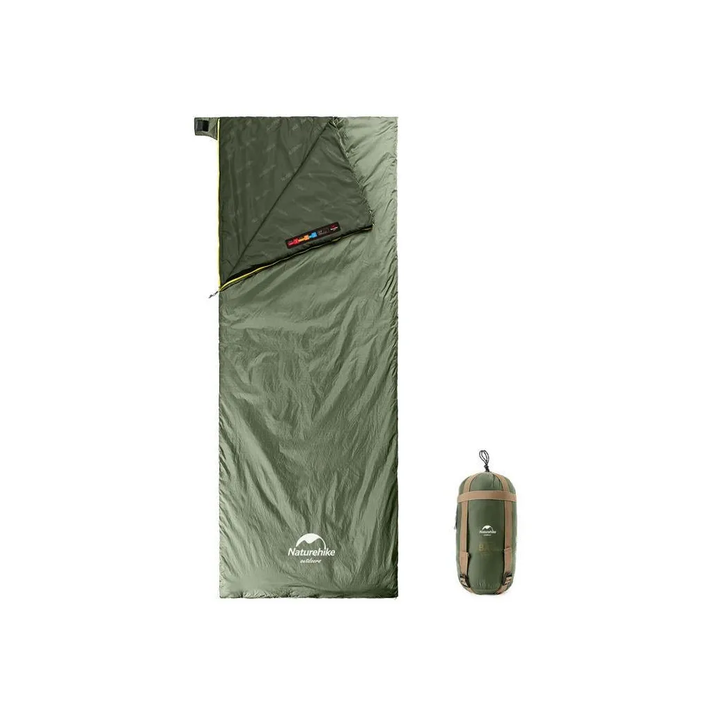 Спальный мешок Naturehike Summer сверхлегкий LW180 NH21MSD09 R (15C) XL Green (6927595777961-R)