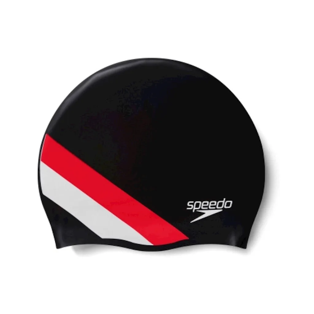 Шапка для плавания Speedo Rev Moud Silc Cap AU черный, красный 8-0933714662 OSFM (5059937304472)