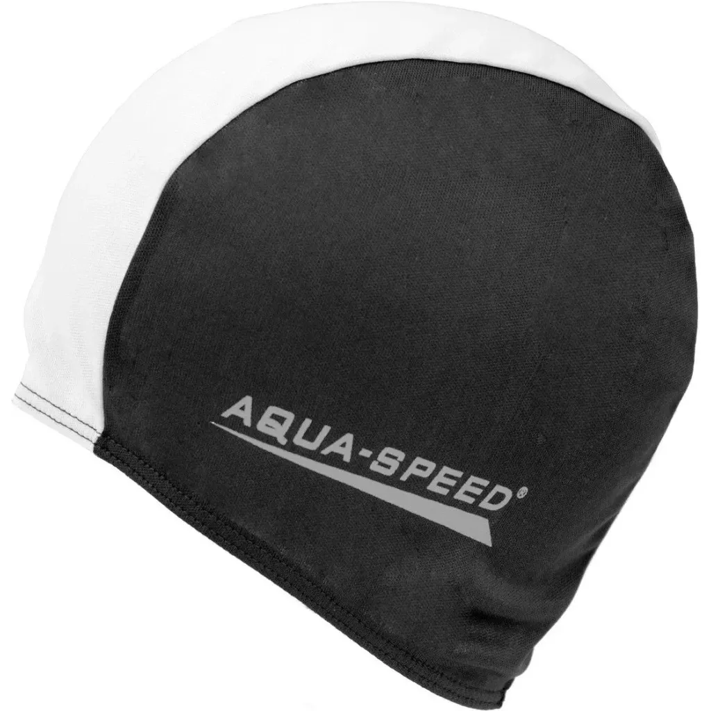 Шапка для плавання Шапка Aqua Speed Polyester Cap 091-57 5765 чорний, білий Уні OSFM (5908217657657)