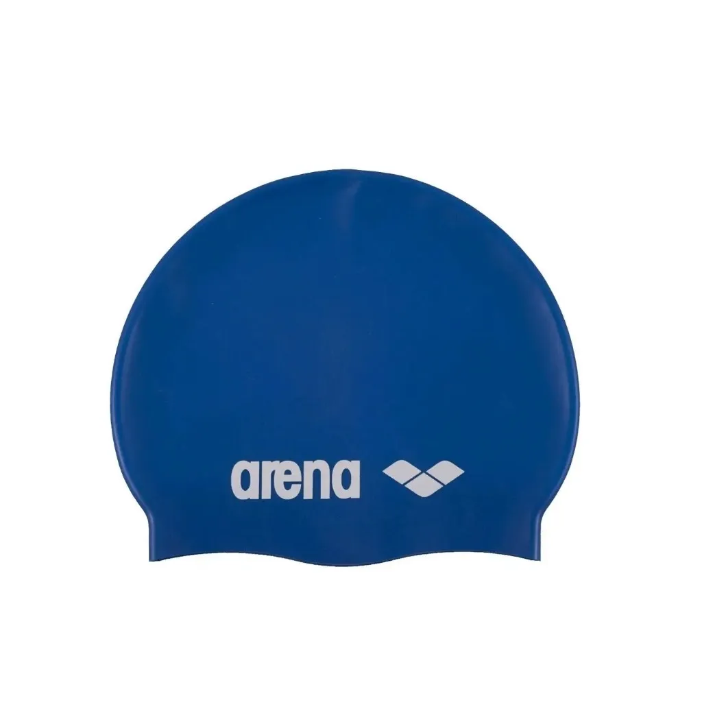 Шапка для плавания Arena Classic Silicone 91662-077 синий, белый Уни OSFM (3468335299150)