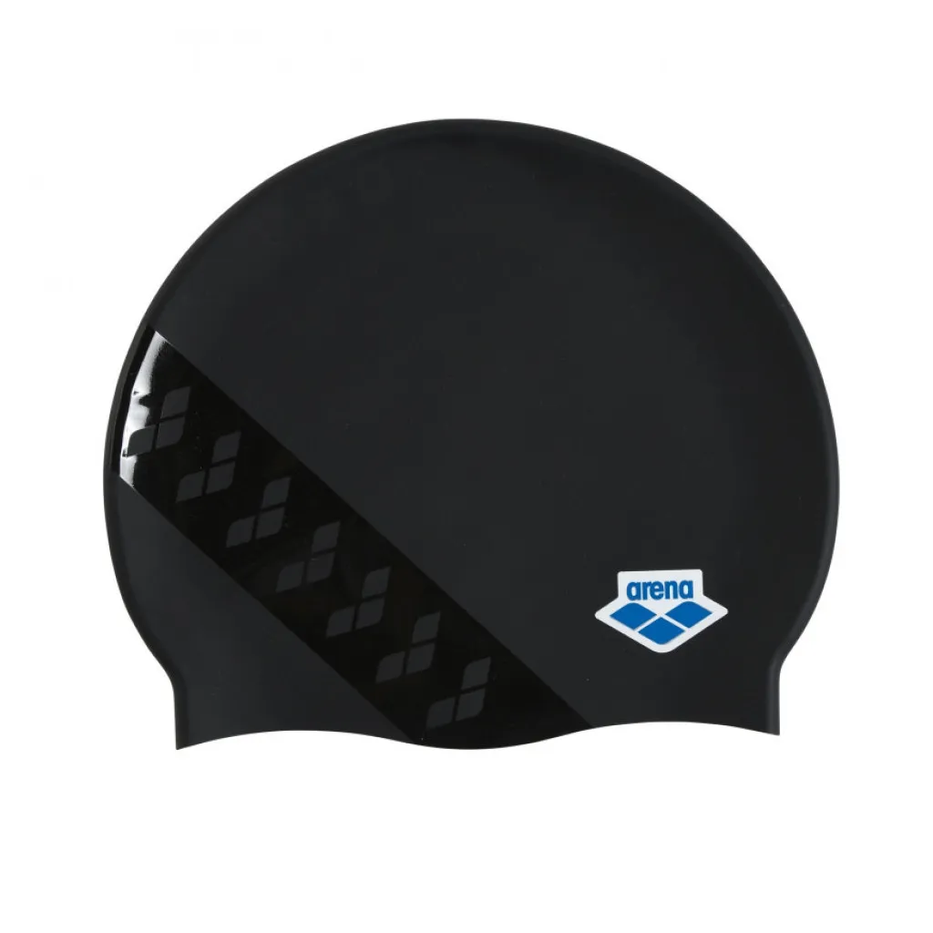 Шапка для плавания Arena Team Strip Cap 001463-105 черный Уни OSFM (3468336661857)