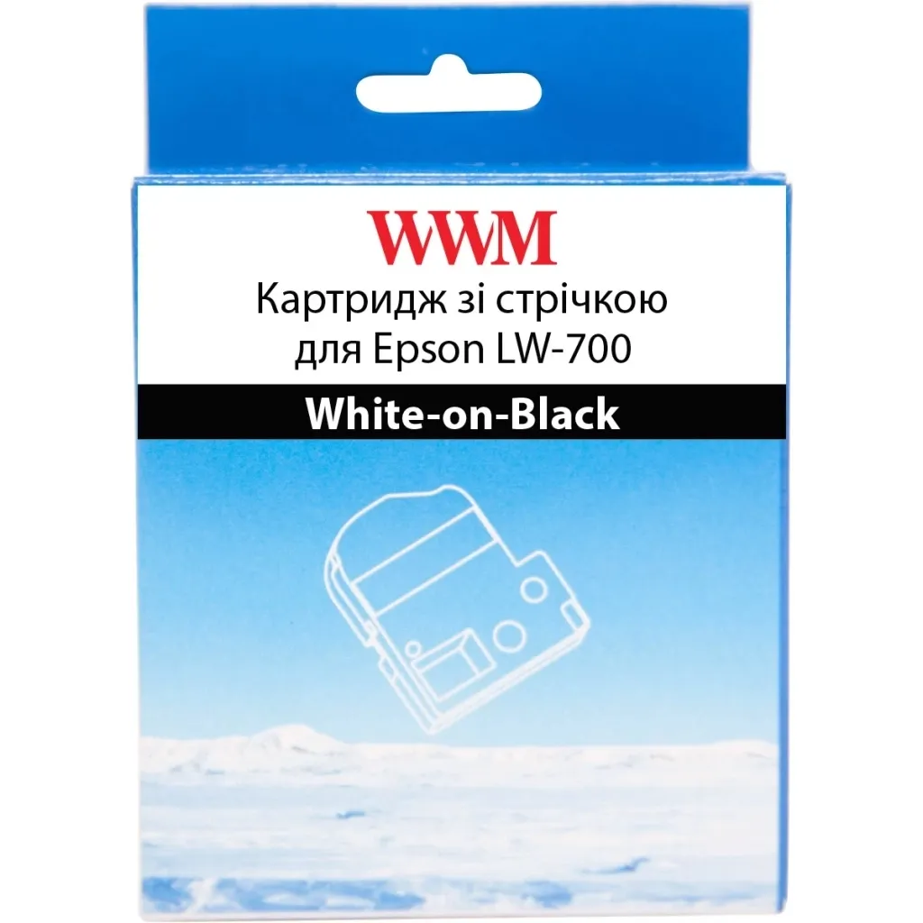 Витратні матеріали для торгового обладнання WWM for Epson LW-700 24mm х 8m White-on-Black (WWM-SD24K)