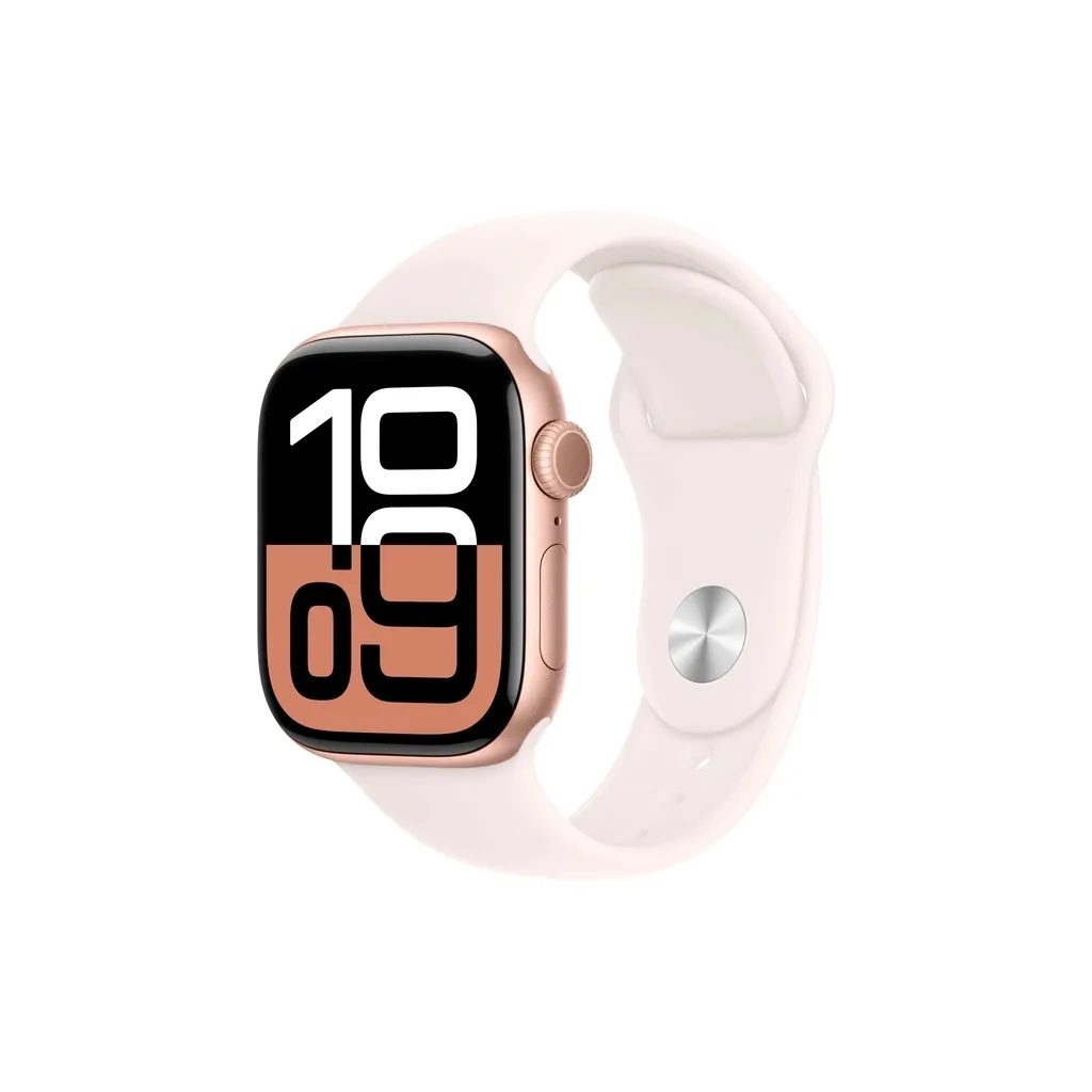 Смарт-годинник Apple Watch Series 10 GPS 42mm Rose Gold Aluminium Case with Light Blush Sport Band - S/M (MWWH3QH/A)