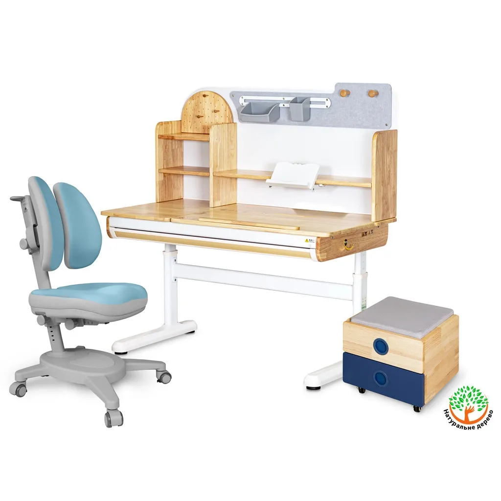  Mealux Timberdesk L (парта+кресло+тумба) (BD-690 L+ box BD 920-2 BL+Y-115 BLG)