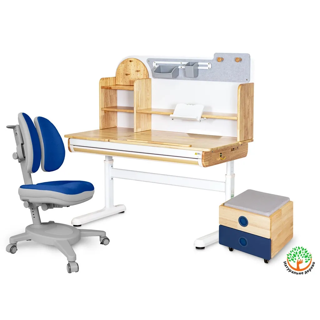  Mealux Timberdesk L (парта+кресло+тумба) (BD-690 L+ box BD 920-2 BL+Y-115 DGB)