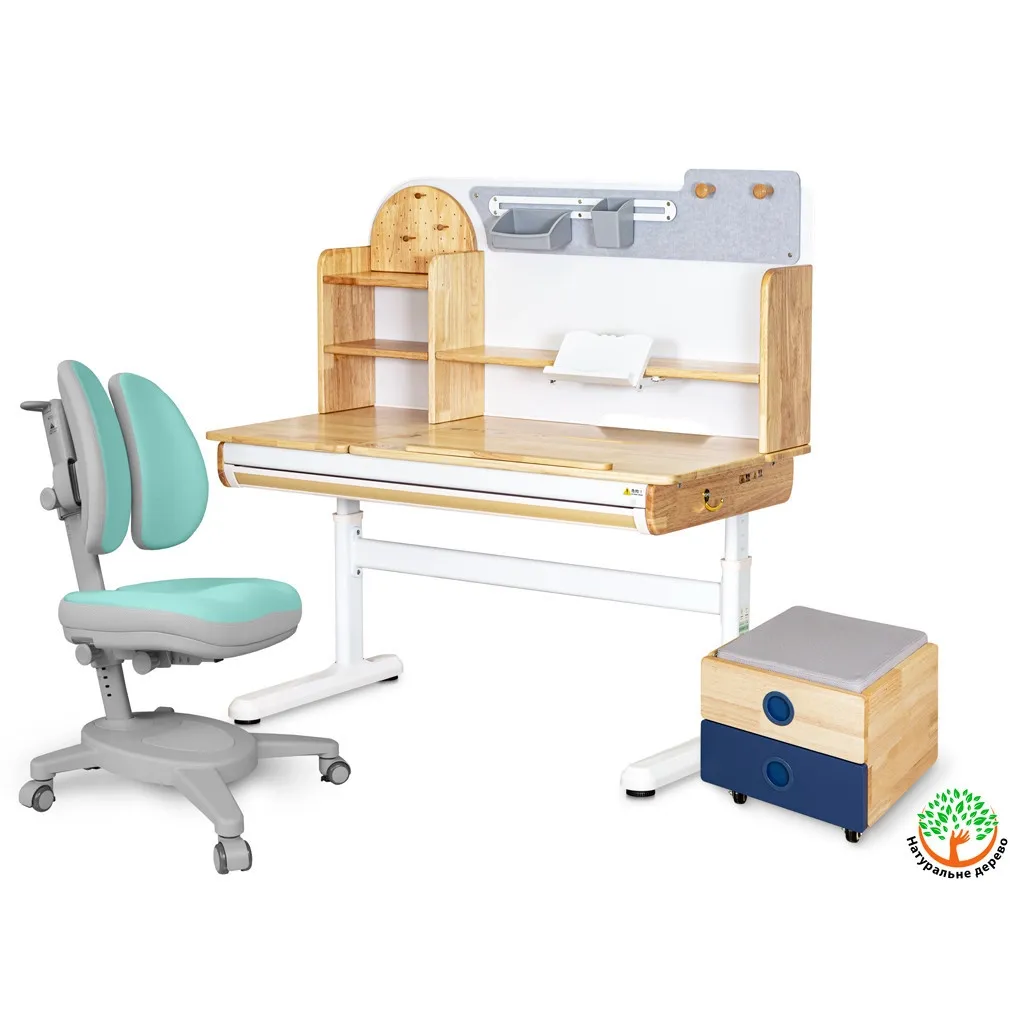  Mealux Timberdesk L (парта+кресло+тумба) (BD-690 L+ box BD 920-2 BL+Y-115 TG)