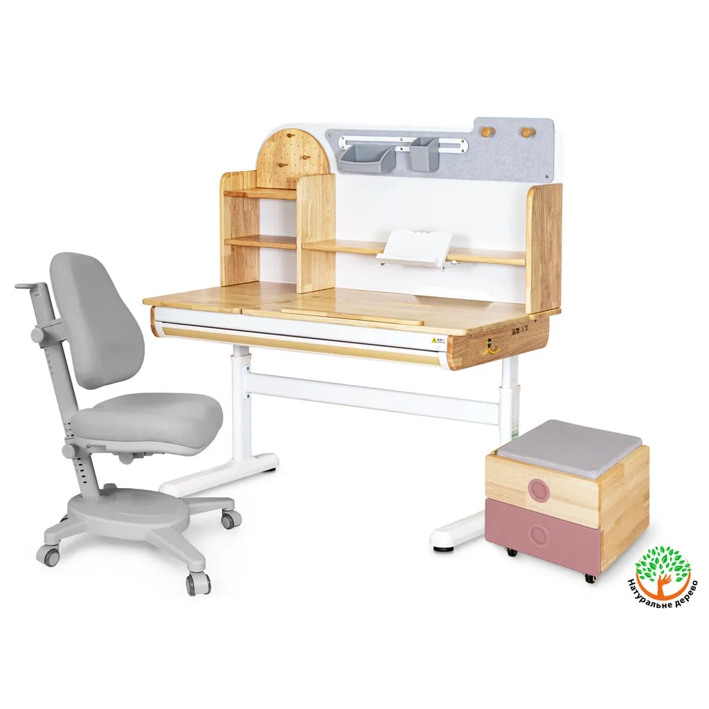  Mealux Timberdesk L (парта+кресло+тумба) (BD-690 L+ box BD 920-2 PN+Y-110 G)