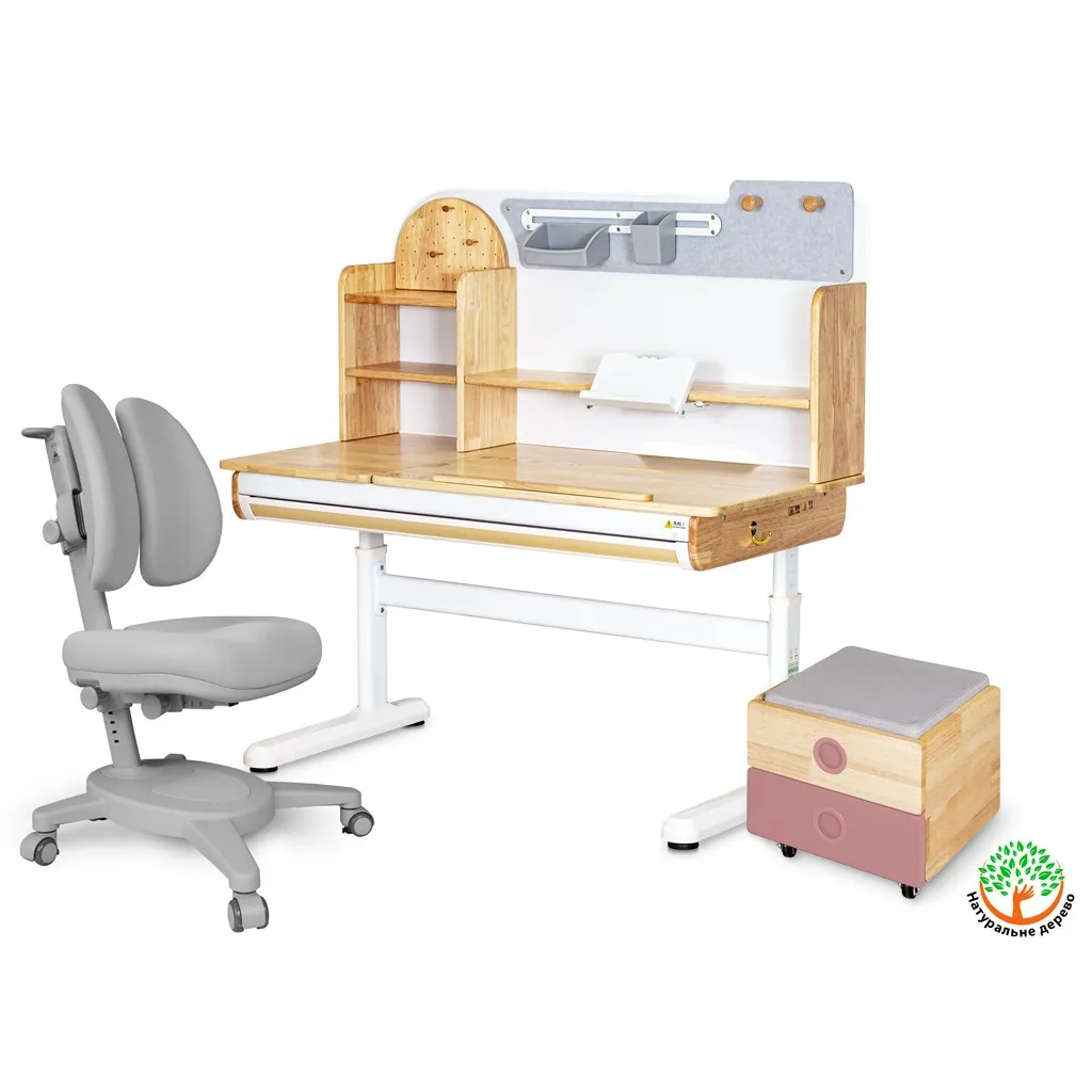  Mealux Timberdesk L (парта+кресло+тумба) (BD-690 L+ box BD 920-2 PN+Y-115 G)