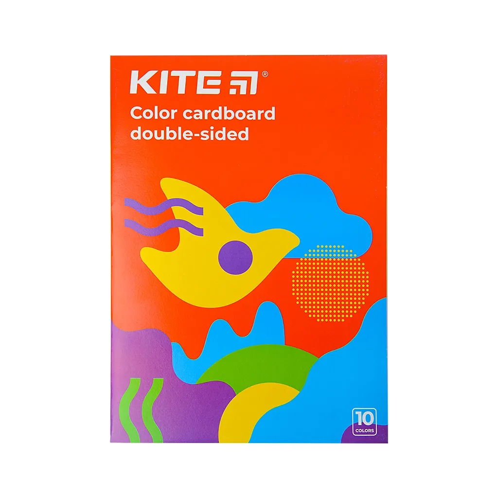 Цветной картон Kite А4, двухсторонний Fantasy, 10 листов/10 цветов (K22-255-2)