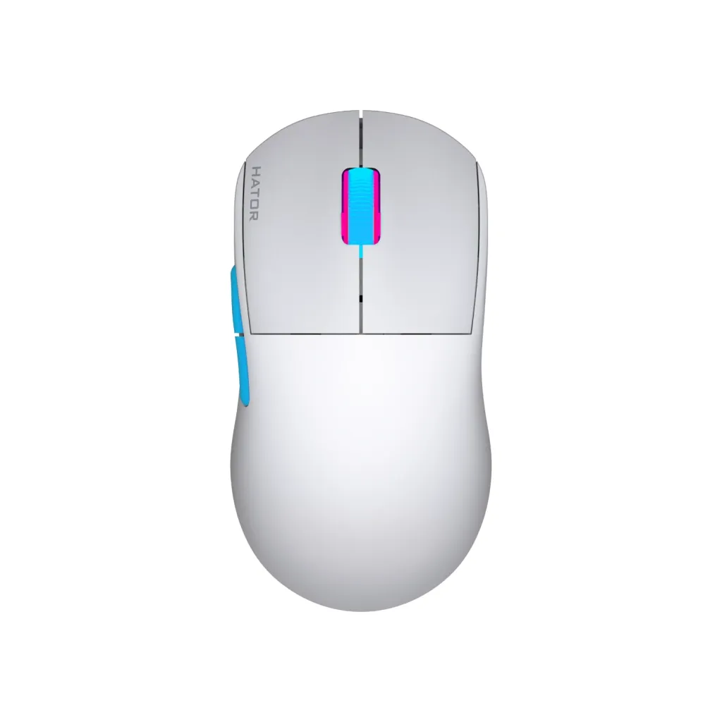 Мышка Hator Quasar 2 Pro Wireless White Cyan (HTM561WC)