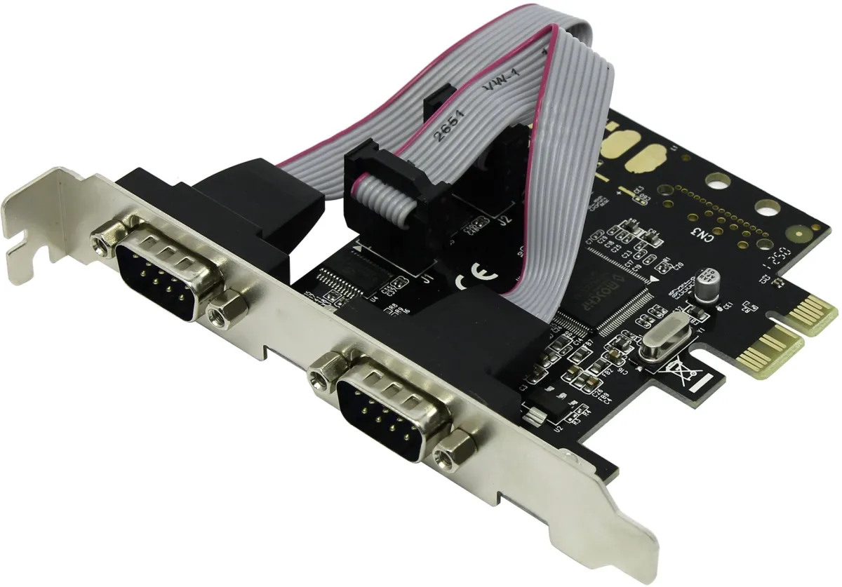 Адаптер и переходник Kingda PCI-E 2xCOM RS232 Moschip 9922 RTL (B00623)