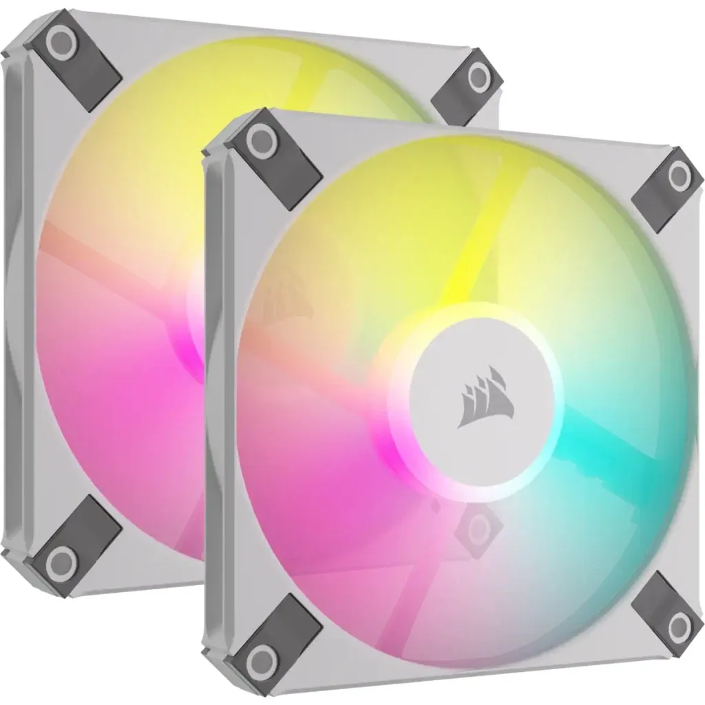  Corsair iCUE AF120 RGB Slim White Dual Fan Kit (CO-9050165-WW)