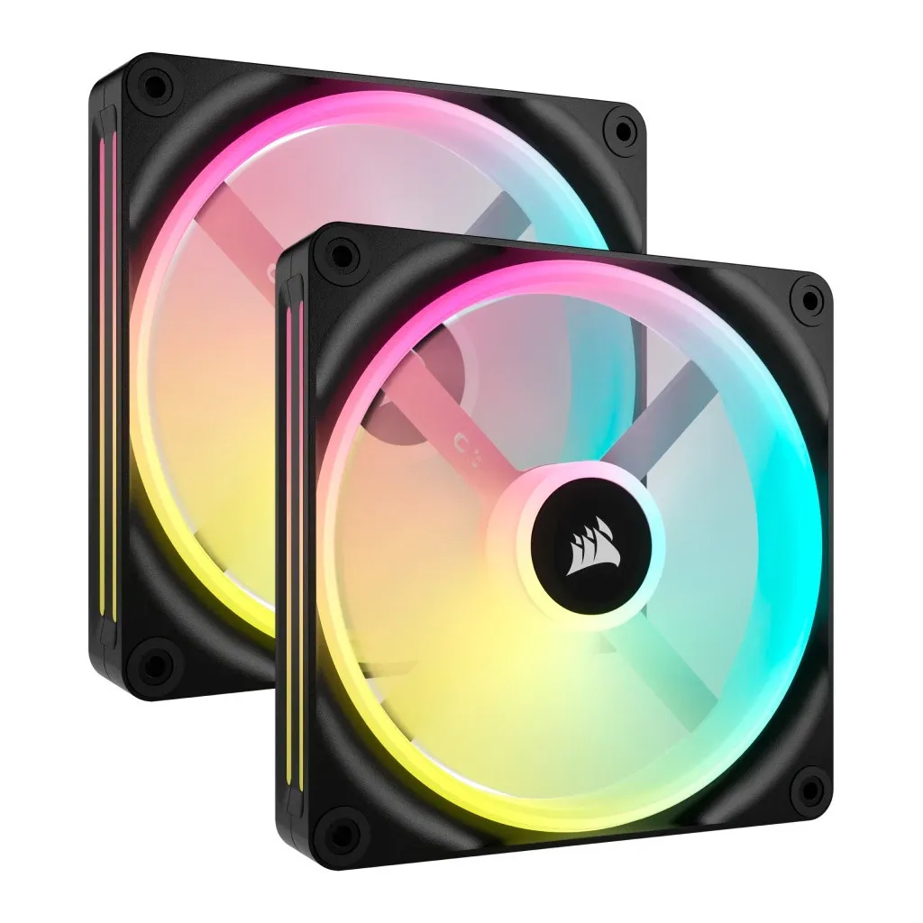  Corsair iCUE Link QX140 RGB PWM PC Fans Starter Kit with iCUE LINK System Hub (CO-9051004-WW)