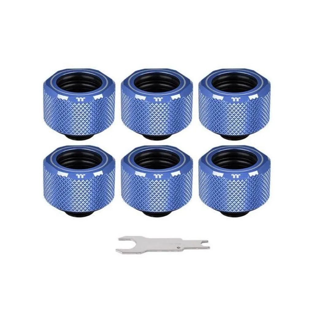 Фітинг для СРО ThermalTake Pacific C-Pro G1/4 PETG 16mm OD Fitting Kit - Blue (CL-W210-CU00BU-B)