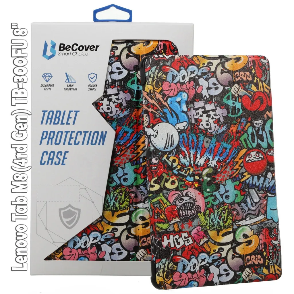 Чехла для планшета BeCover Smart Case Lenovo Tab M8(4rd Gen) TB-300FU 8" Graffiti (709218)