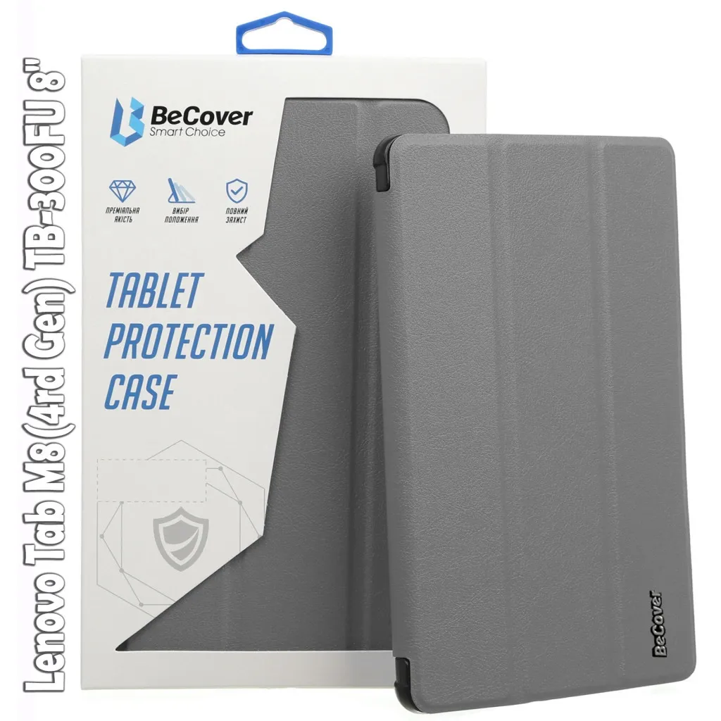  BeCover Smart Case Lenovo Tab M8(4rd Gen) TB-300FU 8" Gray (709212)