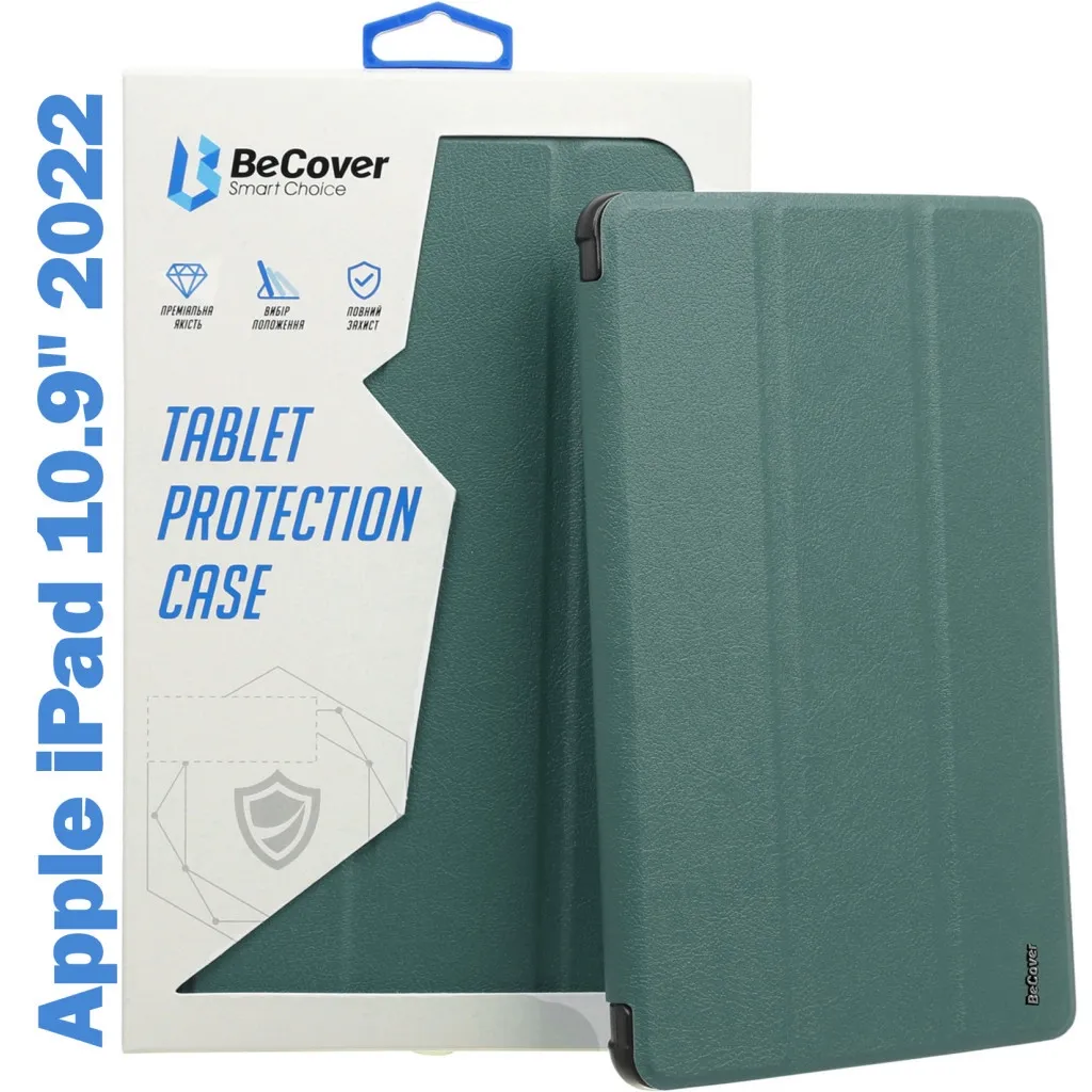  BeCover TPU Edge mount Apple Pencil Apple iPad 10.9" 2022 Dark Green (708482)