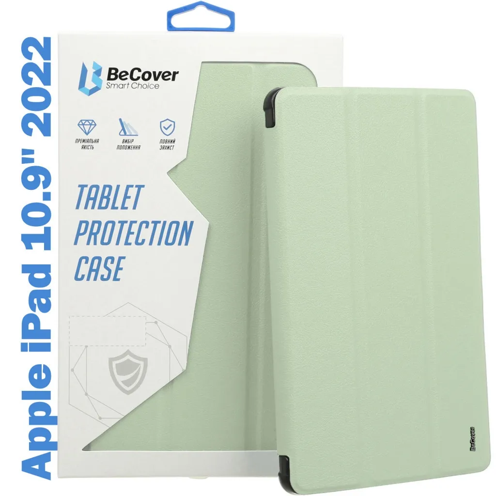 Чохол для планшета BeCover TPU Edge mount Apple Pencil Apple iPad 10.9" 2022 Green (708483)