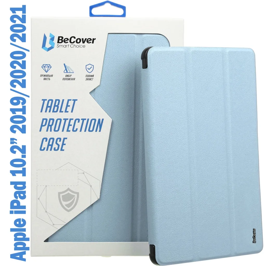 Чохол для планшета BeCover Tri Fold Soft TPU Silicone Apple iPad 10.2 2019/2020/2021 Light Blue (708515)